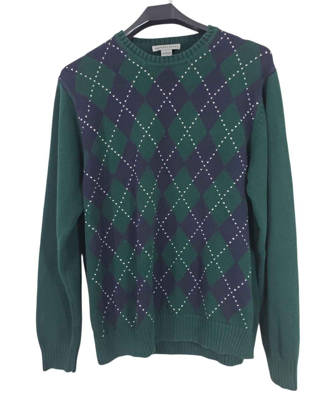 Geoffrey Beene Vintage Argyle Crewneck Sweater